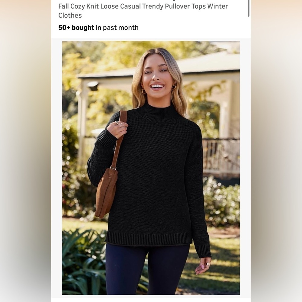 Classic Black Turtleneck Sweater for Women